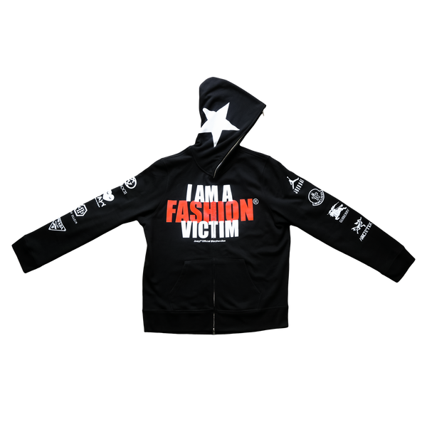 I AM A FASHION VICTIM Full-Zip Hoodie