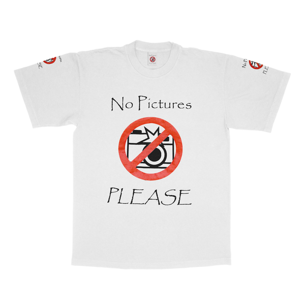 "No Pictures Please" Oversized Tall Tee T-Shirt (Limited "White" Edition)